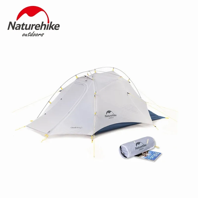 Naturehike Cloud Up Wing Double Layer Camping Tent 15D Nylon Silicon Updated Backpack Tent 2 People Portable For Camping Hiking