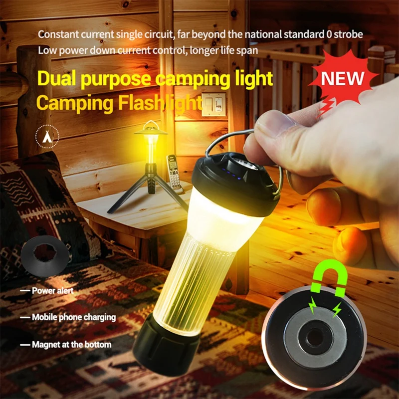 

Multi-Function Camping Light Portable Outdoor Camping Lantern Powerful Work Lamp With Magnet Light Hanging Tent Light