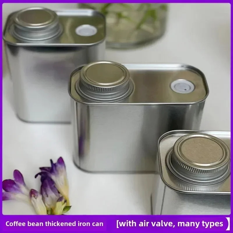 

Coffee Beans Metal Iron Cans Air Valve Sealed Cans Food Grade Square Tinplate Storage and Bean Storage Cans