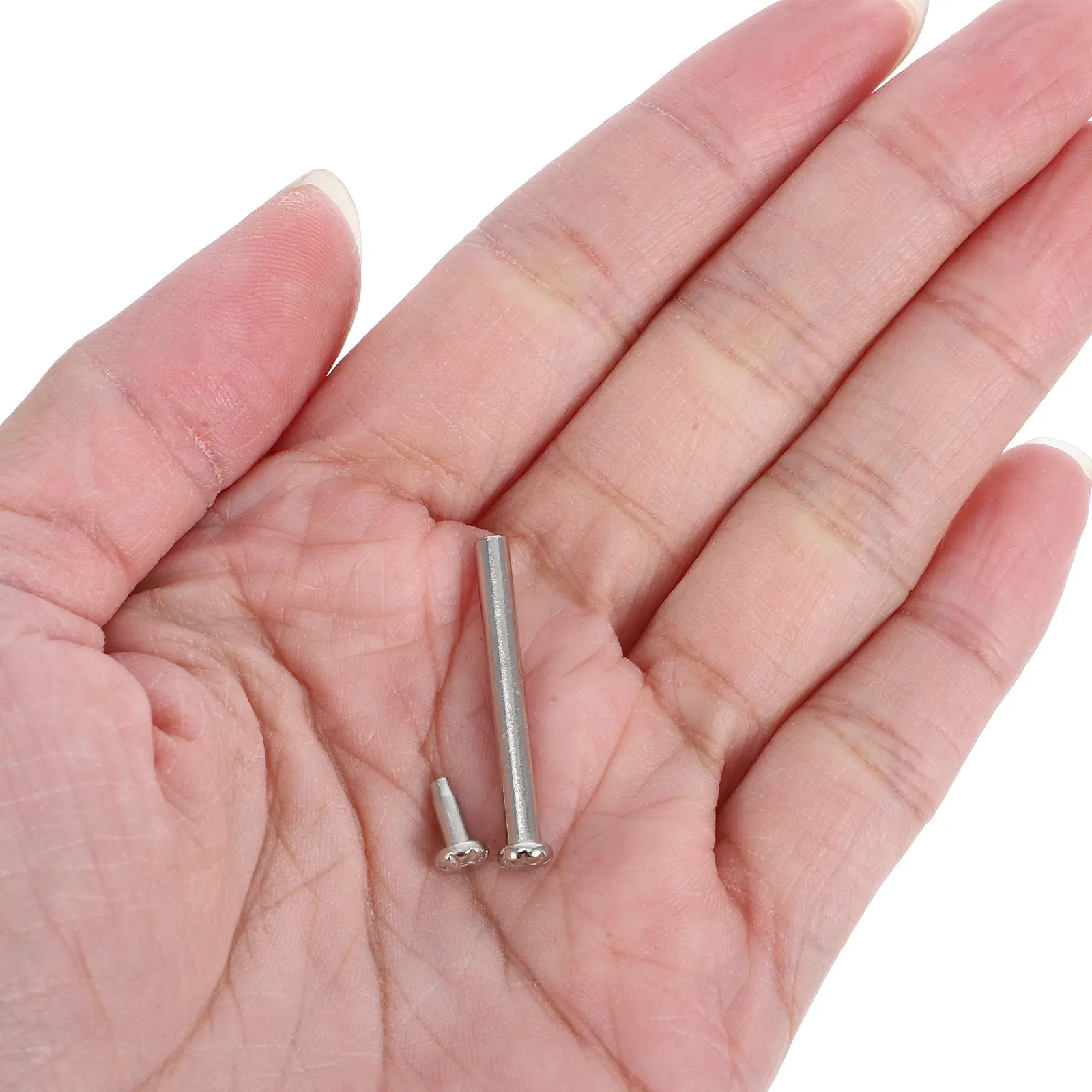 6Pcs Folding Fan Repair Kit Rivets Nuts Pins for Solid Shaft Hand Fans Replacement Parts Fast Installation No Tools Required