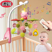 SENNIXIONG Electric Musical Rotation Elephant Soothing Bed Bell Mobile Night Light Infant Rattle Montessori Sensory Toddler Toy