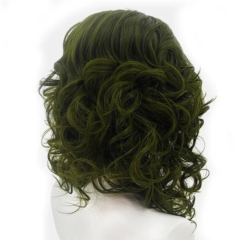 Film Joker Cosplay Costume da uomo Clown Joker Parrucche da uomo Capelli sintetici ondulati verdi per la festa di Halloween Fibra ad alta temperatura