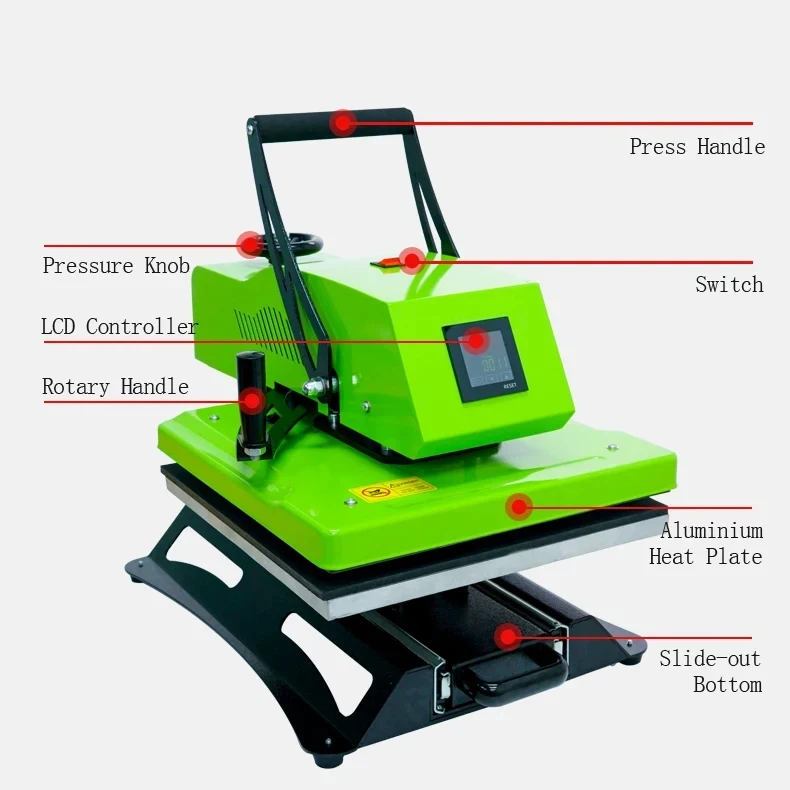 

Swing Type High Pressure Hot Stamping Drawing Machine HP3805 T-shirts Printing Heat Press Machine