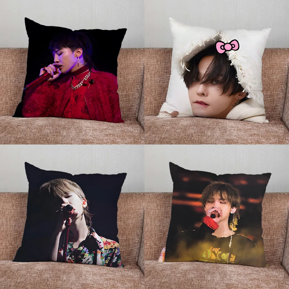 

Kpop Singer G-G-DRAGON Pillow Case For Home Bedroom Car Office Decoration Living Room Sofa Cushion Cover Suitable