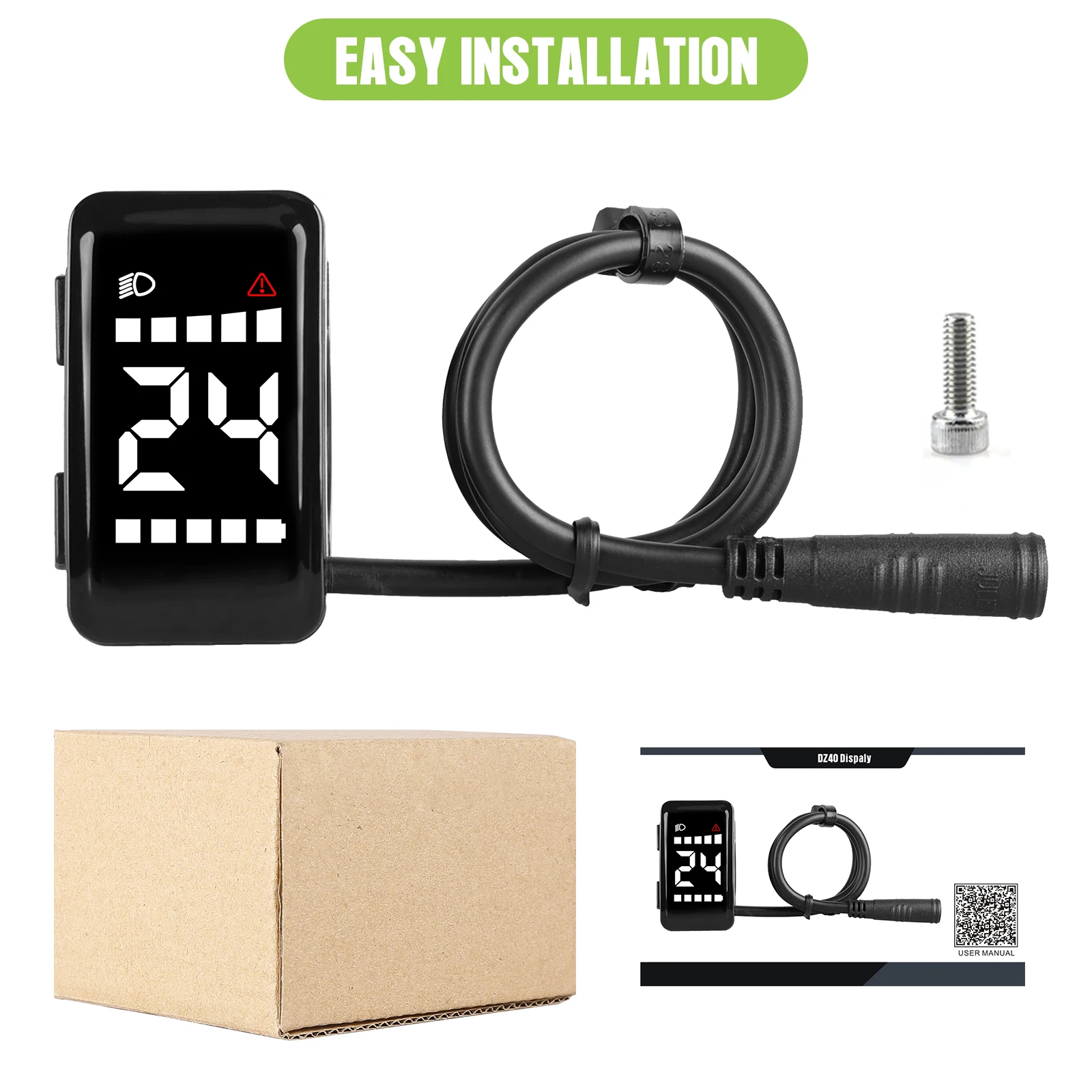 Ebike DZ40 Display Kleines Mini-Display für BAFANG Radnabenmotor Elektrofahrrad UART-Protokoll 5-PIN-Buchse – Detail 9