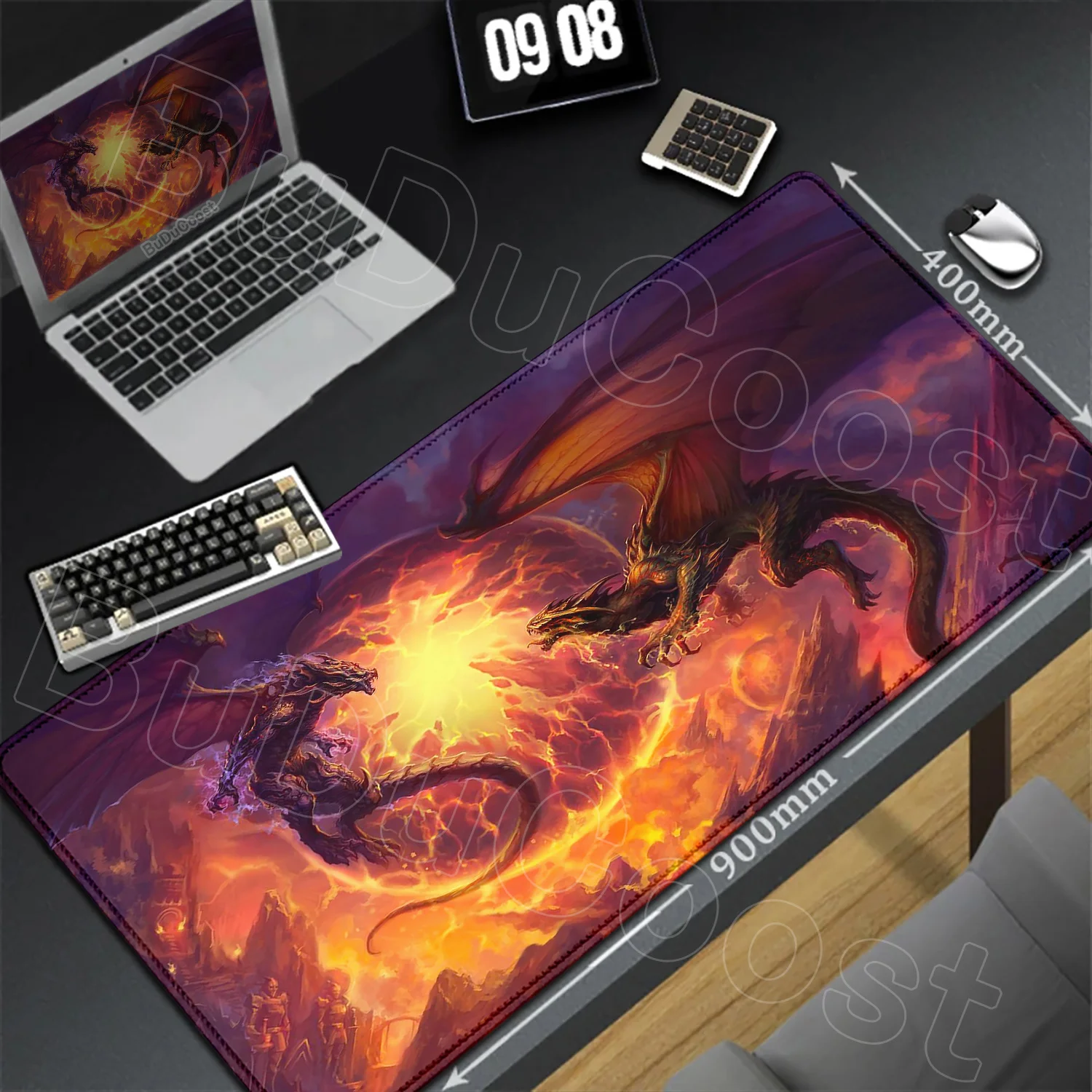 

Dragon Class Large Computer Anti-Slip Rubber Gaming Mouse Pad XXL Durable Thick Seam Suitable for Office Gaming Deskmat Mousepad
