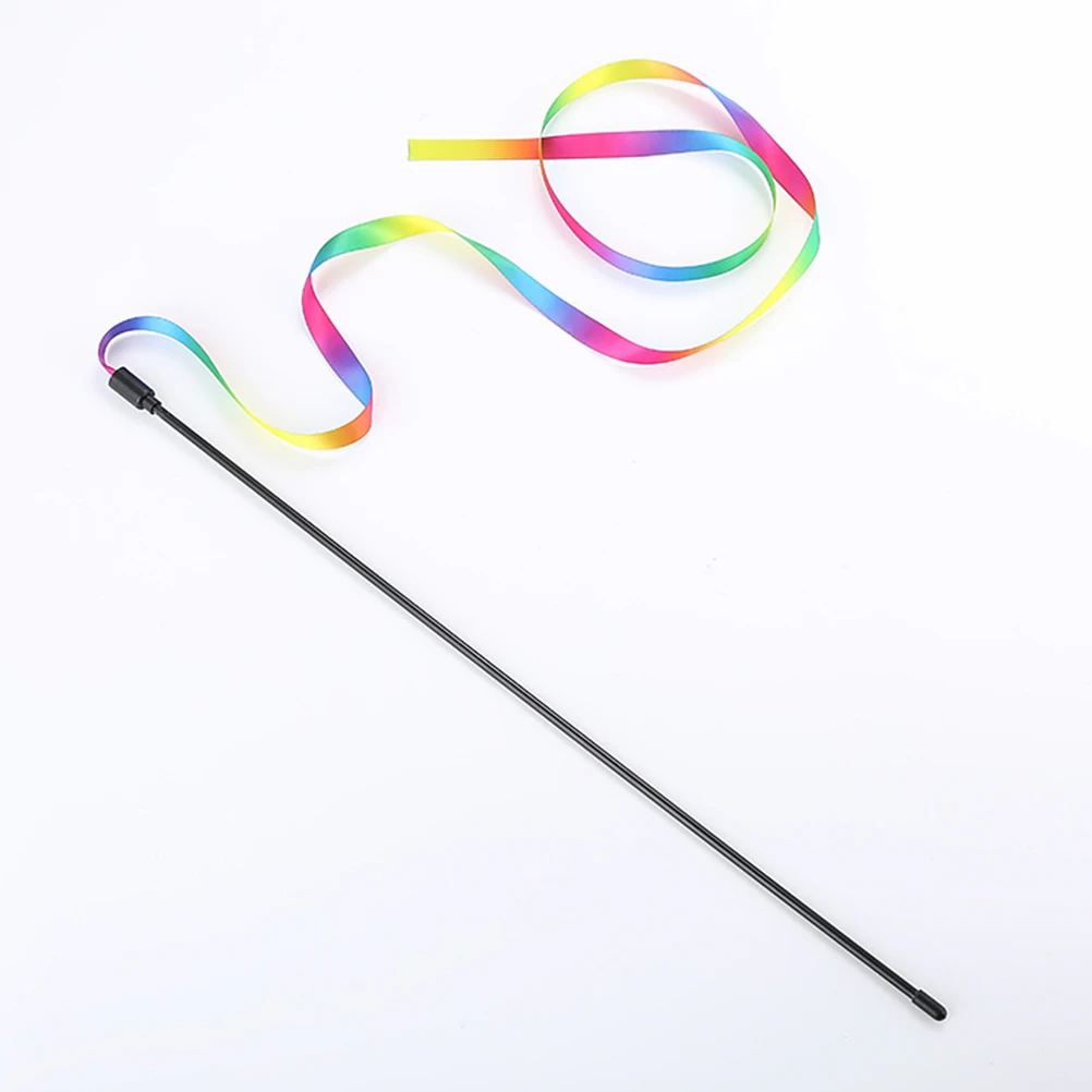 

3pcs Teaser Flirting Pet Supplies Rainbow Teasing Stick For Interactive Home Play Colorful Cat Play Training Wand Kitten Teasing
