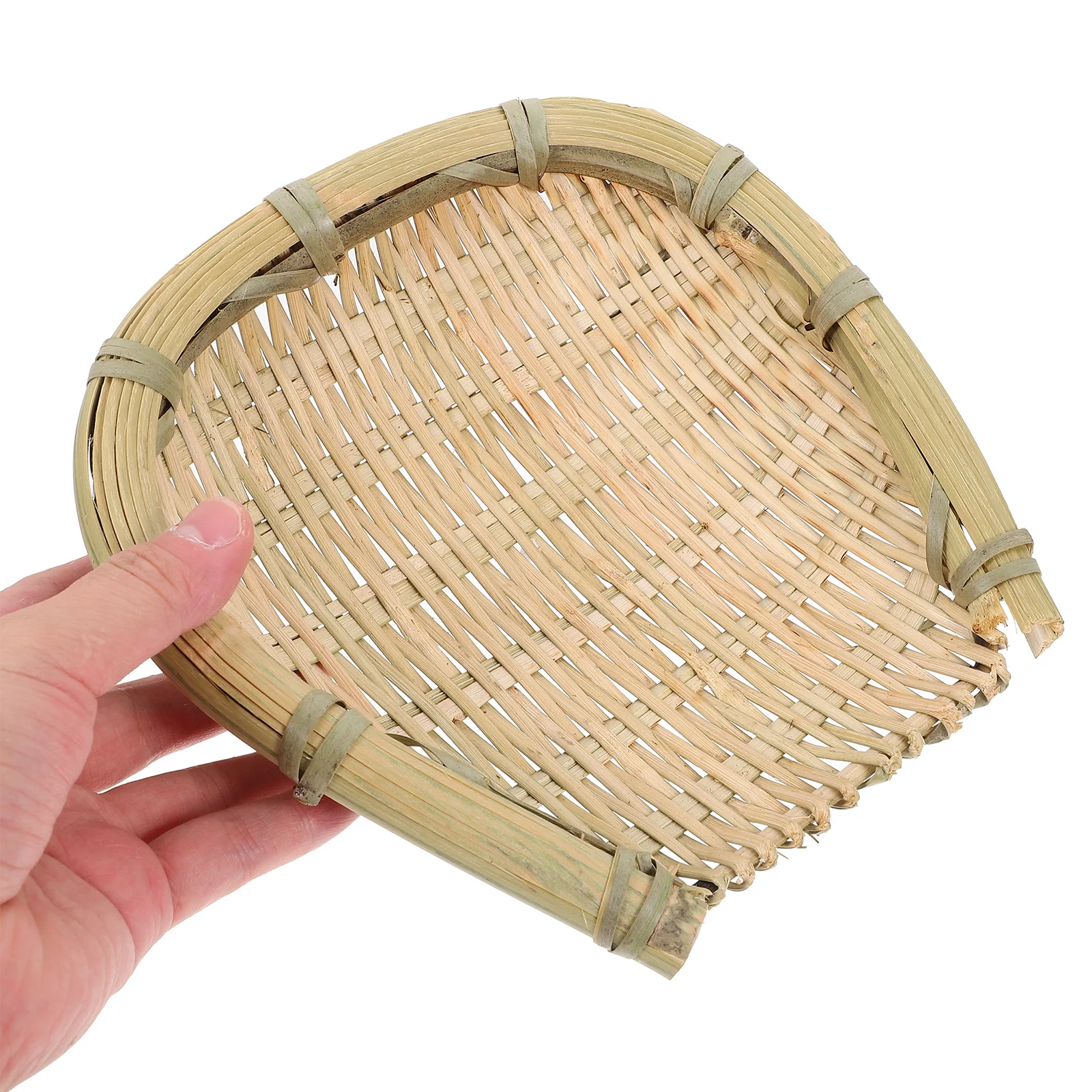 

2Pcs Simulated Bamboo Woven Basket Multipurpose Vegetable Fruit Washing Storage Tray Stackable Plastic Kitchen Organizer