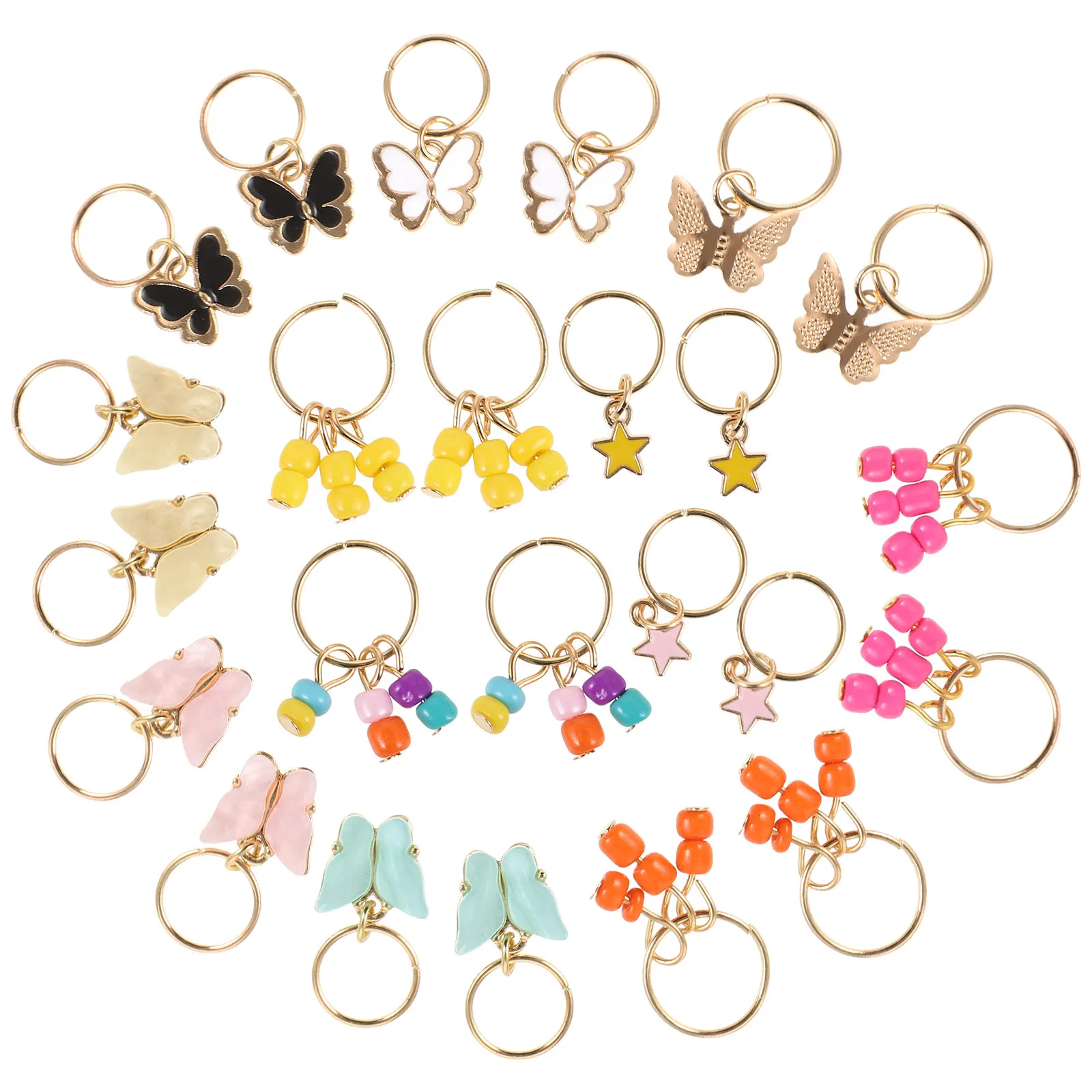 

24Pcs Hair Accessories Braid Pendants Dreadlock Jewelry Fashionable Hair Charms for Women Dreadlock Accessories for Women