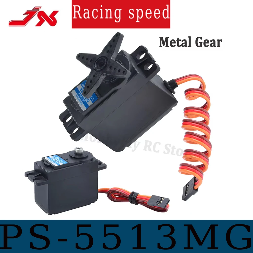 JX Servo PS-5513MG 13KG High Precision Steering Metal Gear Analog Standard Servo For 1:8/1:10 RC Car Airplane Parts