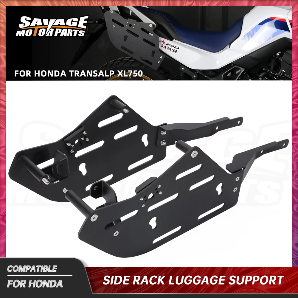 2024 Side Box Luggage Rack Bracket For Honda Transalp XL750 Rear Saddlebag Pannier Cargo Storage Boxes Mount Holder Support