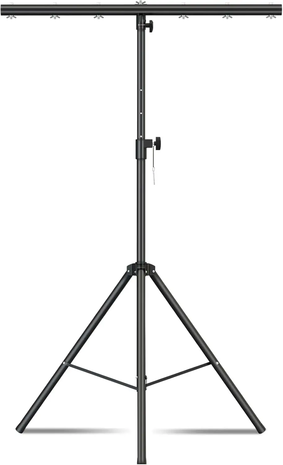 

Heavy Duty DJ Light Stand with Round T Bar, Adjustable Height 55-100 Inch for Stage Lighting, Suitable for Parties and Events