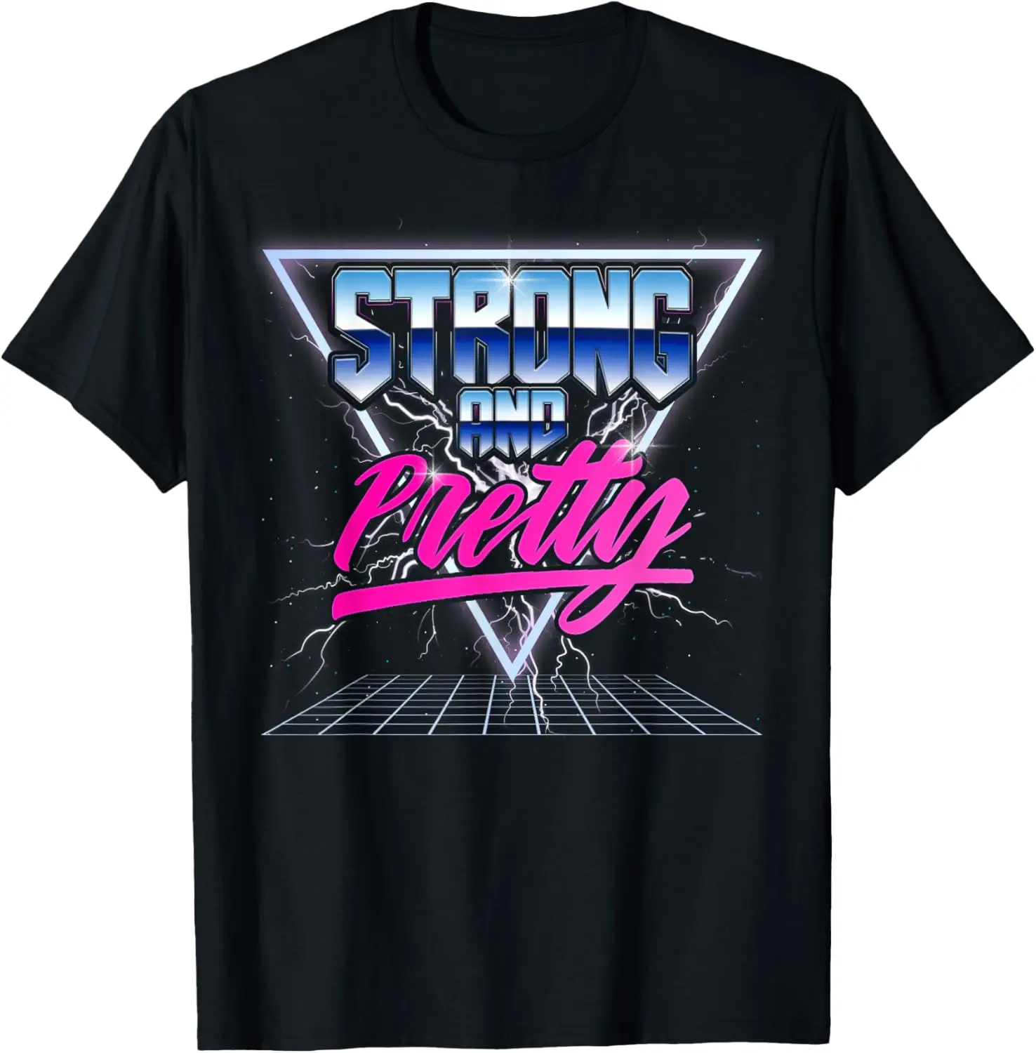 

Strong and Pretty 90s 80s Vaporwave Bodybuilding Gym Men T-Shirt