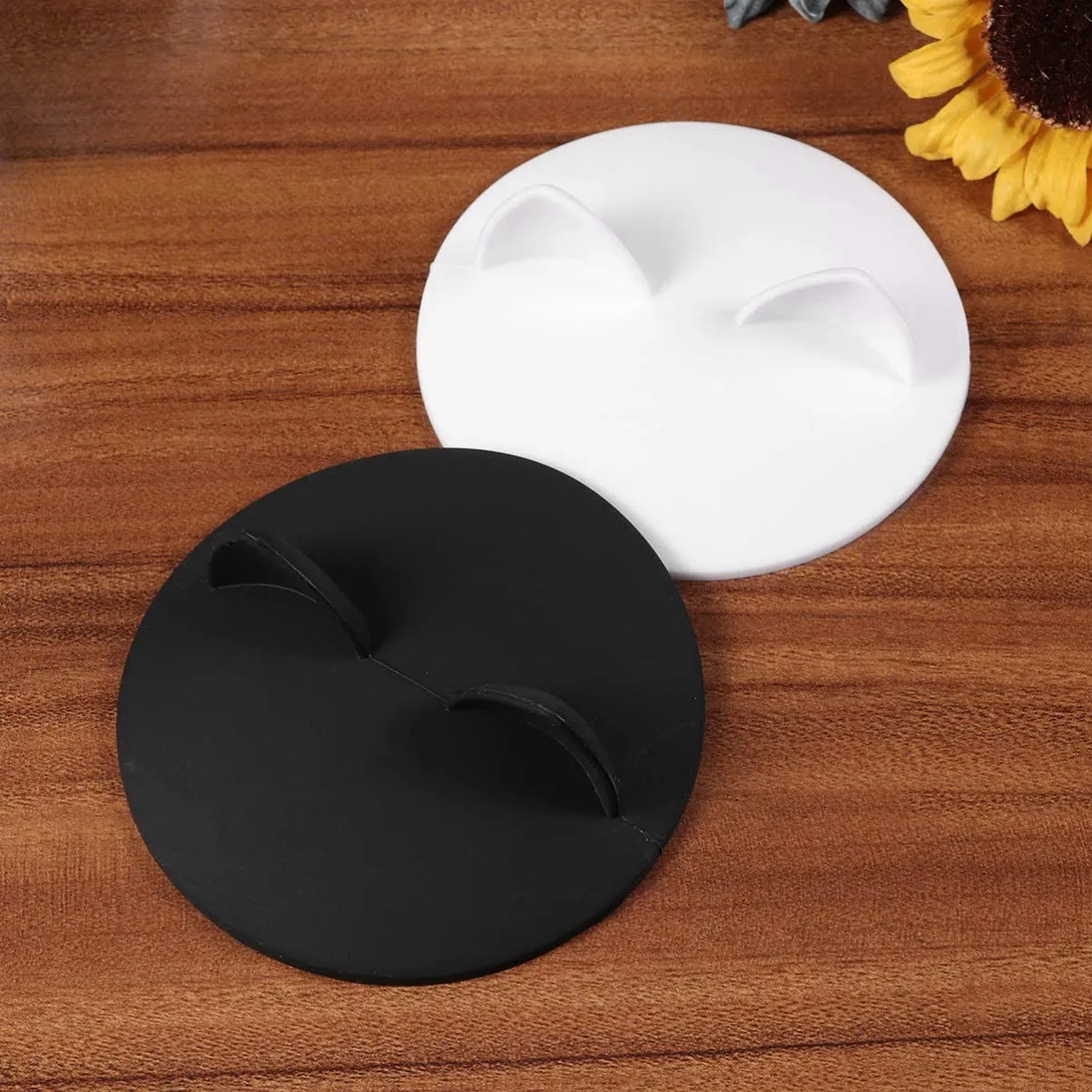 Glass Cup Cover 6 Pcs Cat Ear Silicone Anti Dust Cup Lids Tea Mug Topper Cover for Coffee Cup Covers for Drinks