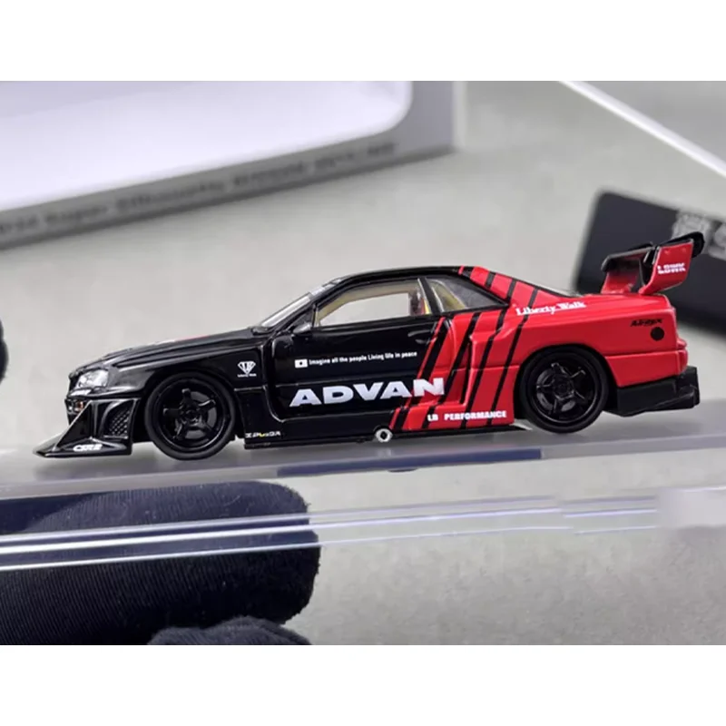CM 1/64 Nissan horizon GTR ER34 alliage jouet véhicule à moteur moulé sous pression en métal modèle cadeaux
