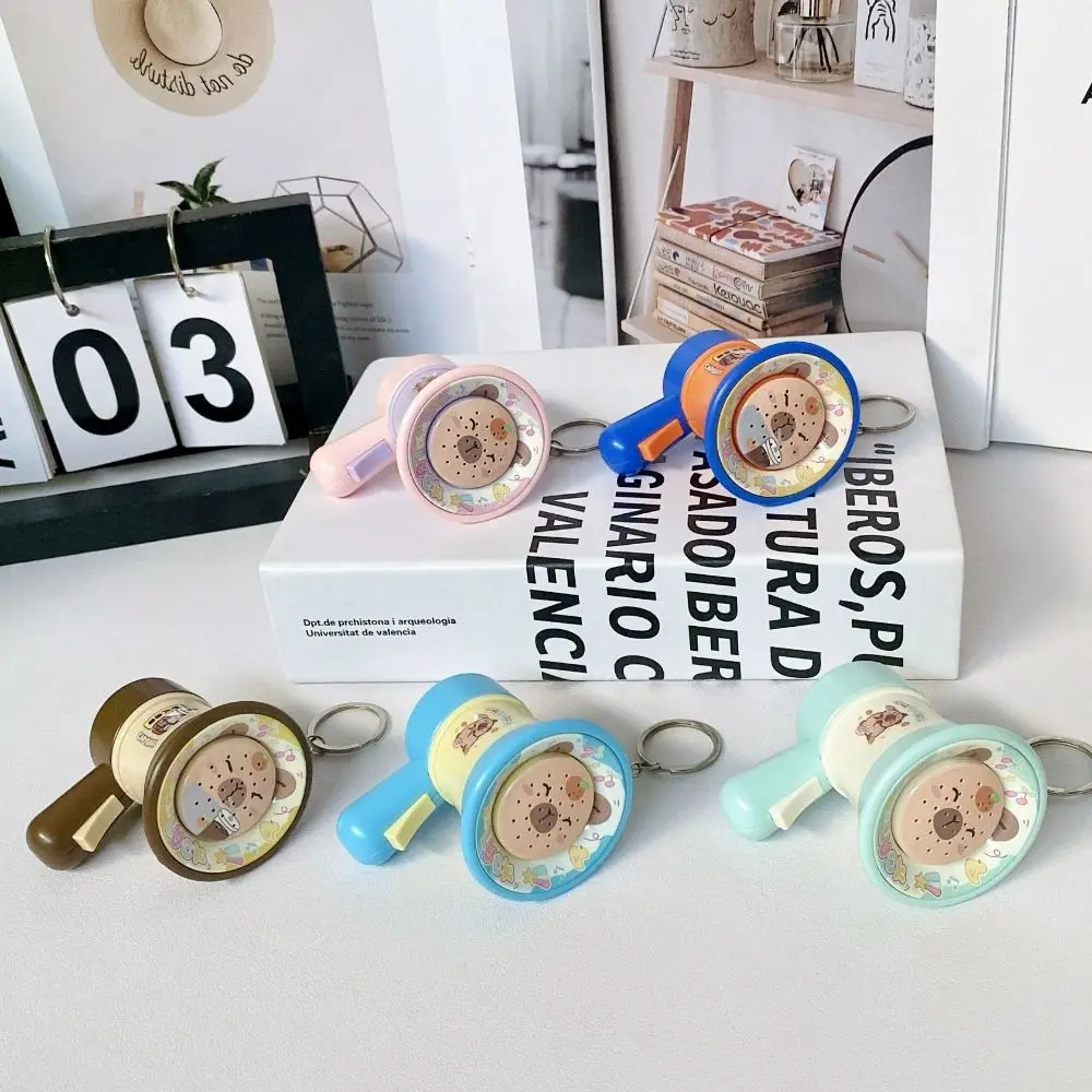 

Cartoon Capybara Record Speaker Keychain Recordable Handheld Mini Speaker Loudspeaker Loudspeaker Bag Pendant for Kids Gift