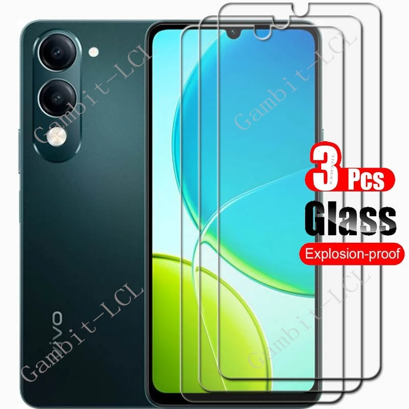 

1-3PCS 9H HD Clear Tempered Glass For Vivo Y04 6.74" Protective ON VivoY04 Screen Protector Cover Film