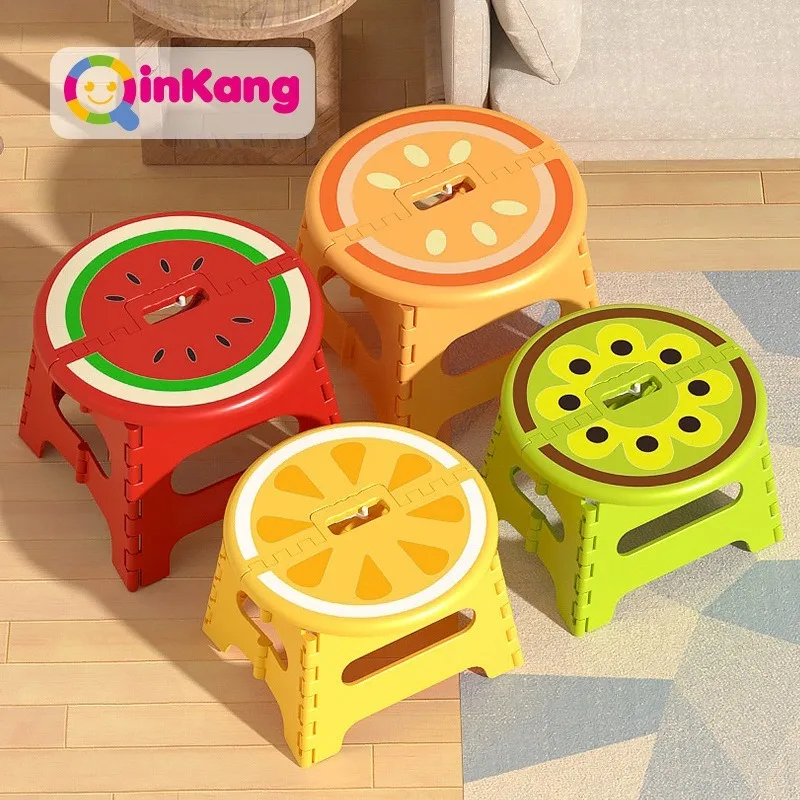 في الهواء الطلق المنزلية مقعد صغير مقعد الأطفال سميكة كرسي بلا ظهر قابل للطي الكرتون الإبداعية المحمولة منخفضة البراز #2