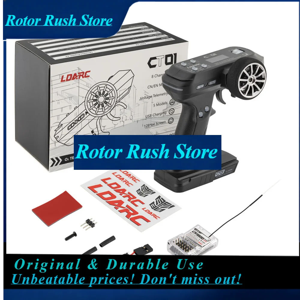 RoRuSLDARC CT01 2.4G 8CH Two-Way RC Car Remote Controller With CR1800 2.4G 8CH Receiver For RC Car Boat Tanks