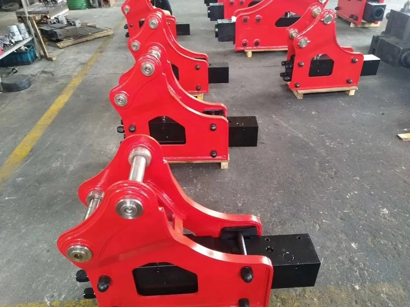 Korean Tech SB50 Hydraulic Rock Breaker Hammer, 100mm Chisel Medium Excavator Accessory For Mine Demolition