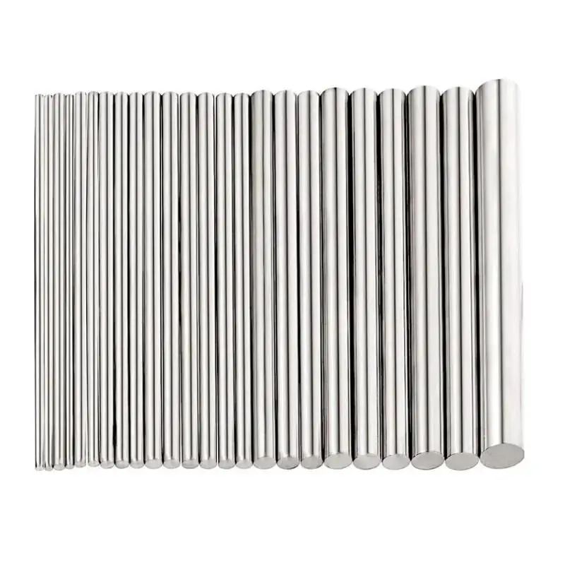 304 Stainlesss Steel Rod Round Bar Linear Shaft, 0.8-14mm Diameter, 125mm-500mm Length for DIY Car Model CNC Craft