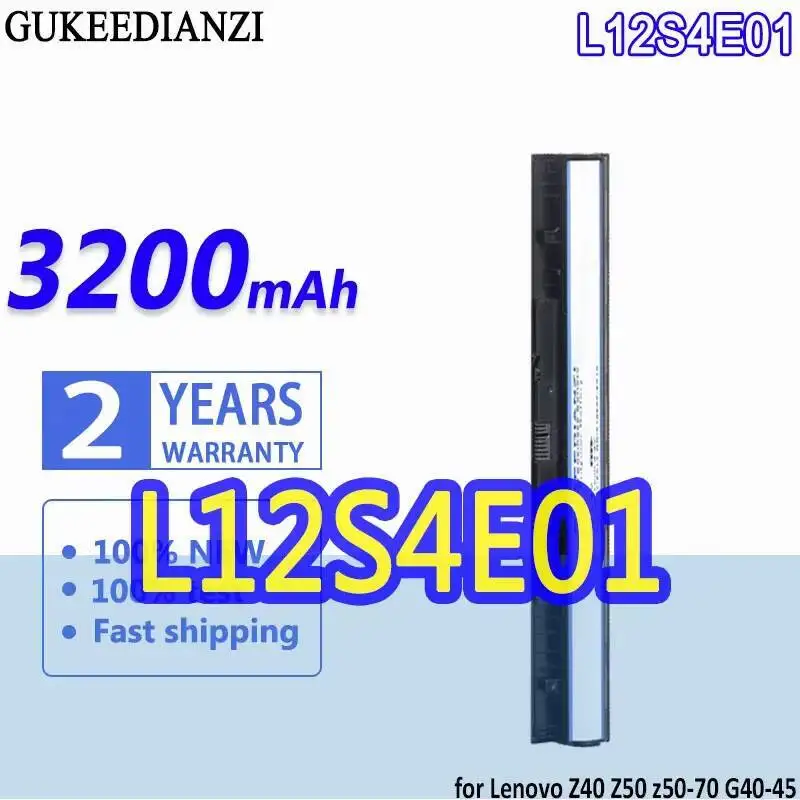 

Долговечный аккумулятор для ноутбука Lenovo Z40 Z50 Z50-70 G40-45 G50-30 G50-70 G50-75 G50-80 G400S G500S L12S4A02 L12S4E01 3200 мАч