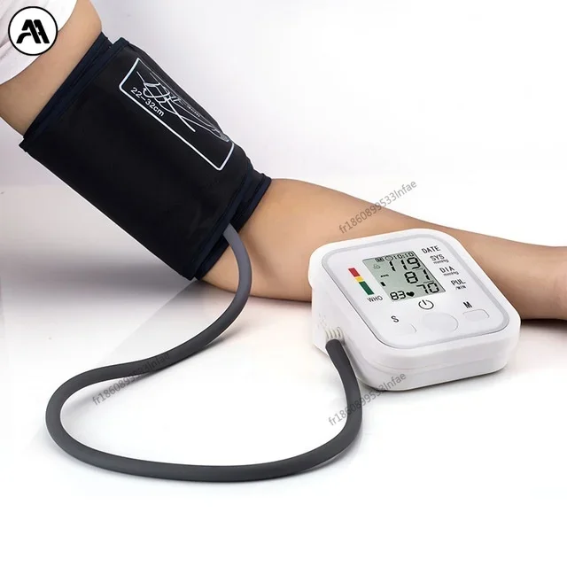 Tonomètre numérique Portable, tensiomètre, moniteur de fréquence cardiaque, bras, tensiomètre, équipement BP, médical professionnel automatique