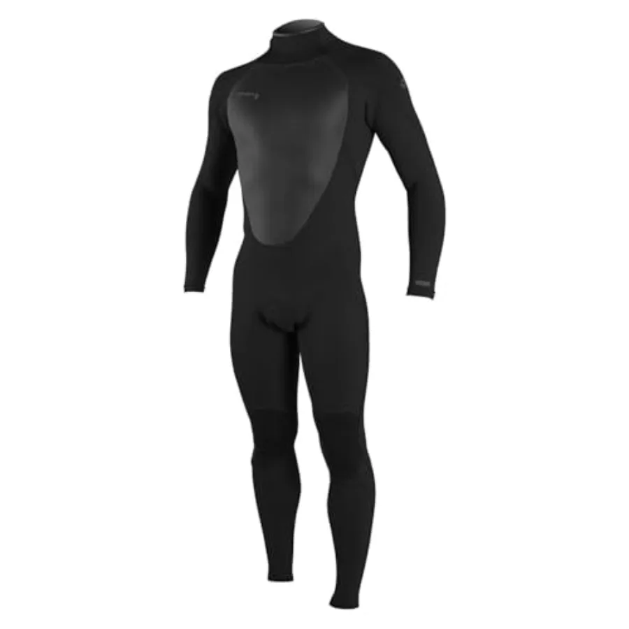 Traje de neopreno completo para hombre para surf, neopreno, negro, 4/3 mm de grosor con cremallera trasera para fácil colocación y aislamiento térmico
