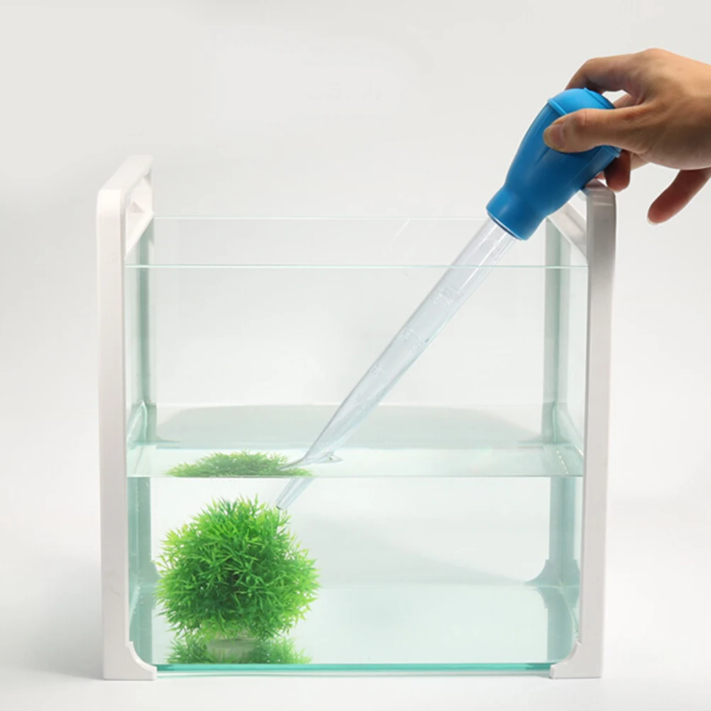 

2pcs Manual Pipette Fish Tank Cleaner 30Ml Practical Aquarium Waste Remover Tool Durable Tpr Material For Water Changing