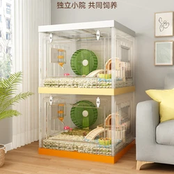 Hamster Cage Special Large Villa Extra Large 47 Basic Cage Small Hamster House Honey Bag Slippers Double Layer Hamster Cage