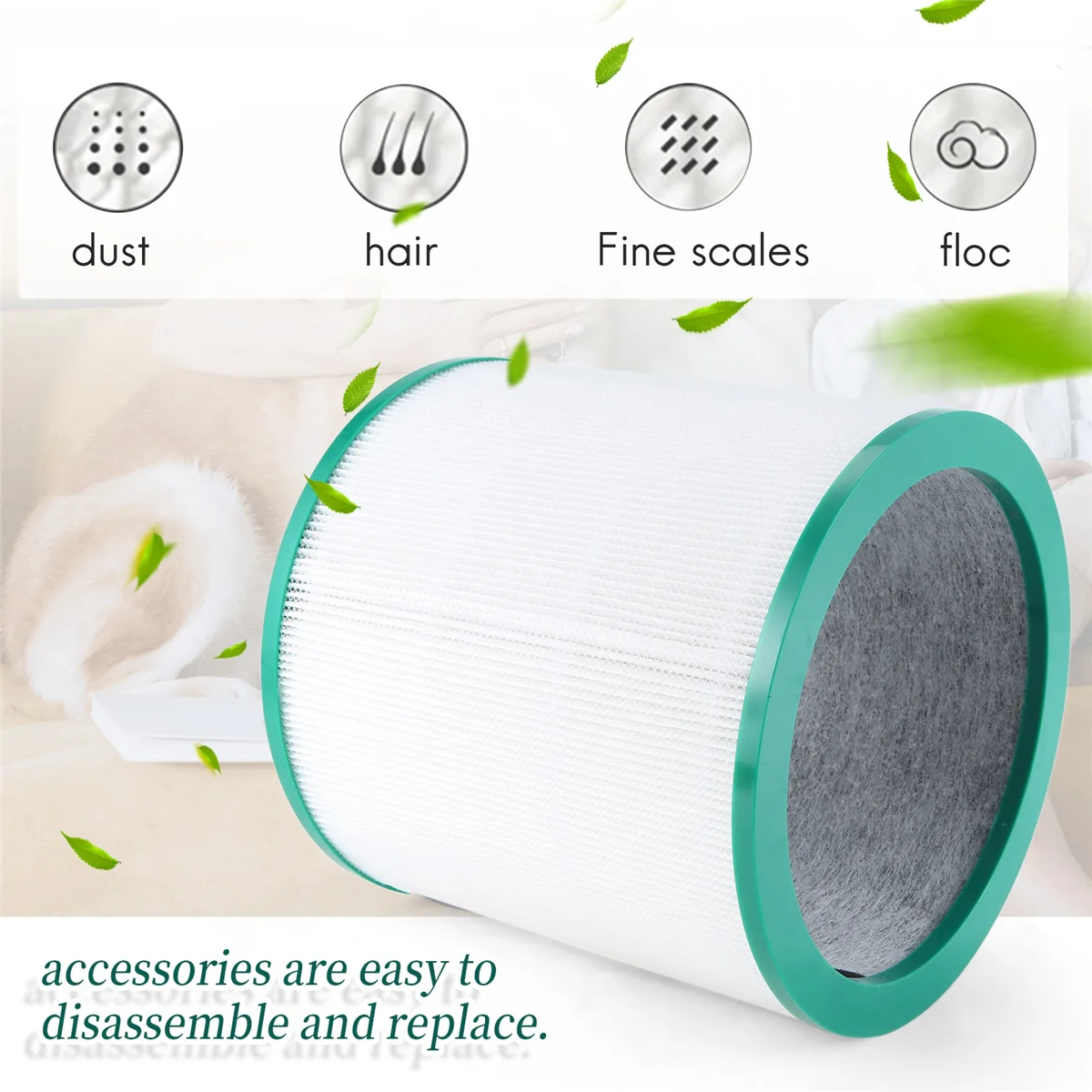 Elementos filtrantes N85R 1 Uds TP00/TP03/TP02/AM11 adecuados para pantalla de ventilador sin hojas para purificador de aire Dyson