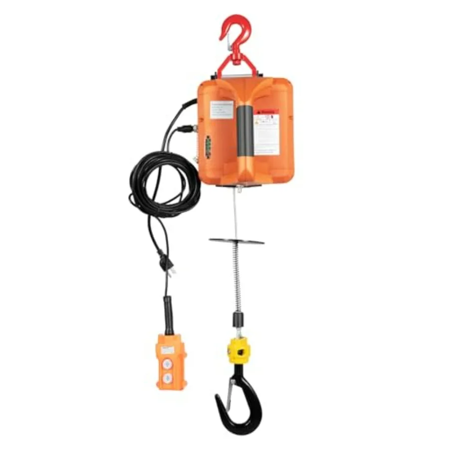 

Электрическая лебедка-подъемник 3-в-1 с дистанционным управлением, вращающимся на 360° крюком, низким уровнем шума, легко переносимая, в комплекте с 1 парой перчаток