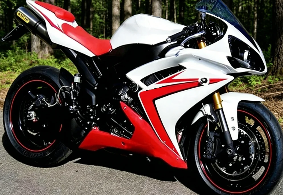 NUOVI Kit di carenature in ABS adatti per Yamaha YZF R1 2007 2008 07 08 Set di carrozzeria personalizzato bianco rosso