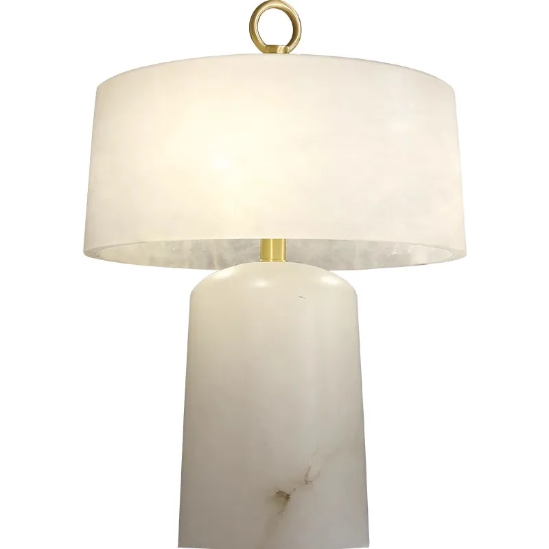 

Y Cloud stone table lamp, modern all copper living room decoration table lamp, light luxury study, bedroom bedside lamp