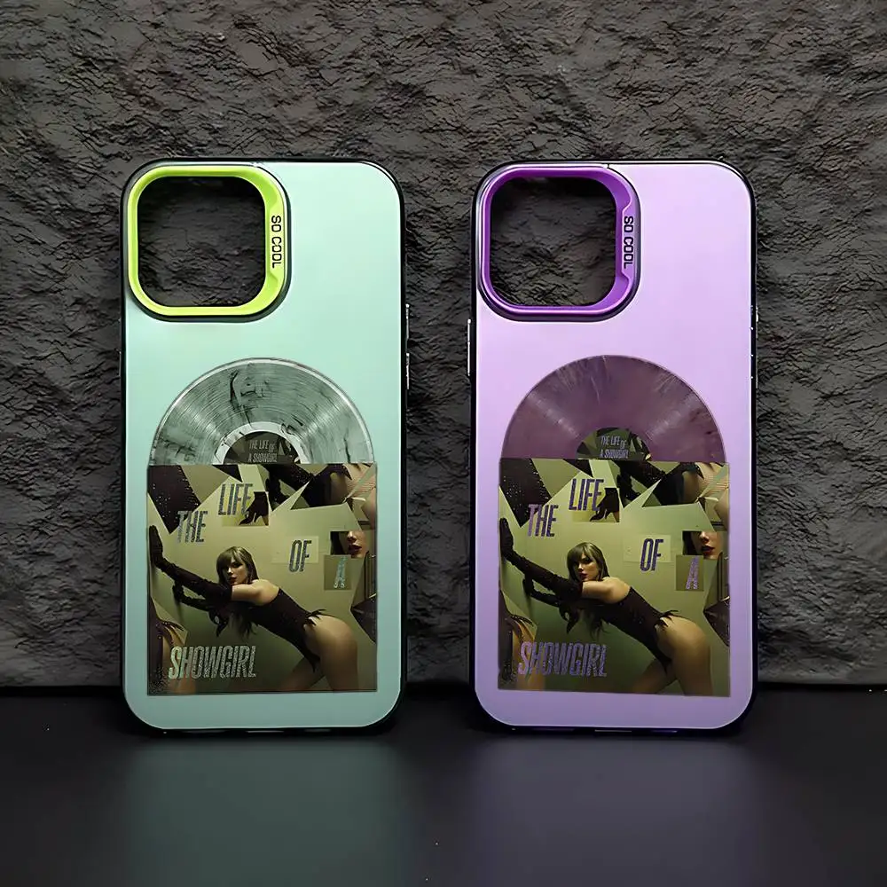 

Phone Case For iPhone 16,15,14,13,12,11,Pro,XS,Max,Plus,Mini,SE L-Life of a S-Showgirl Purple Green Candy Matte Shockproof Cover