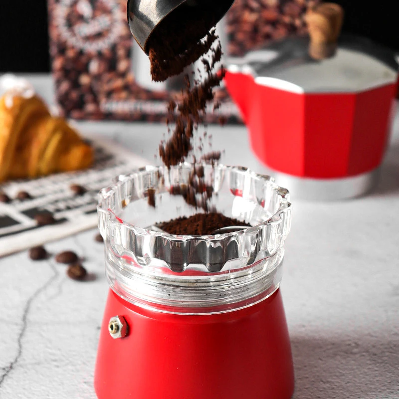 OANKR Moka Pot Dosing Funnel, Stovetop Espresso Coffee Maker Distribution Tool, Italian Coffee Maker Dosing Ring For 3-6 Cups gallery 4