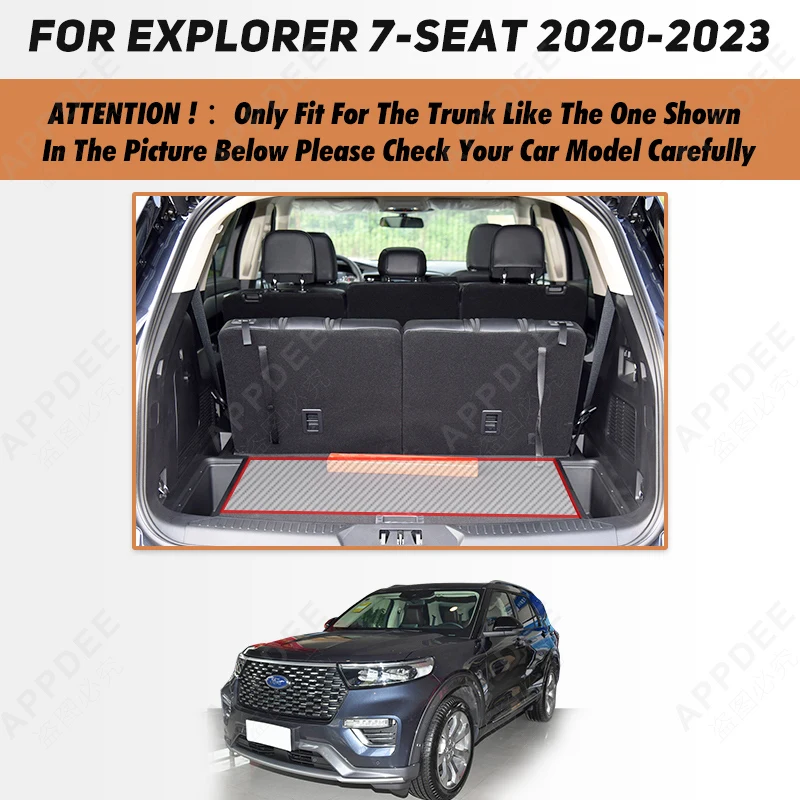 Car Trunk Mat For Ford Explorer 7-Seat 2020 2023 Custom Car Accessories Auto Interior Decoration