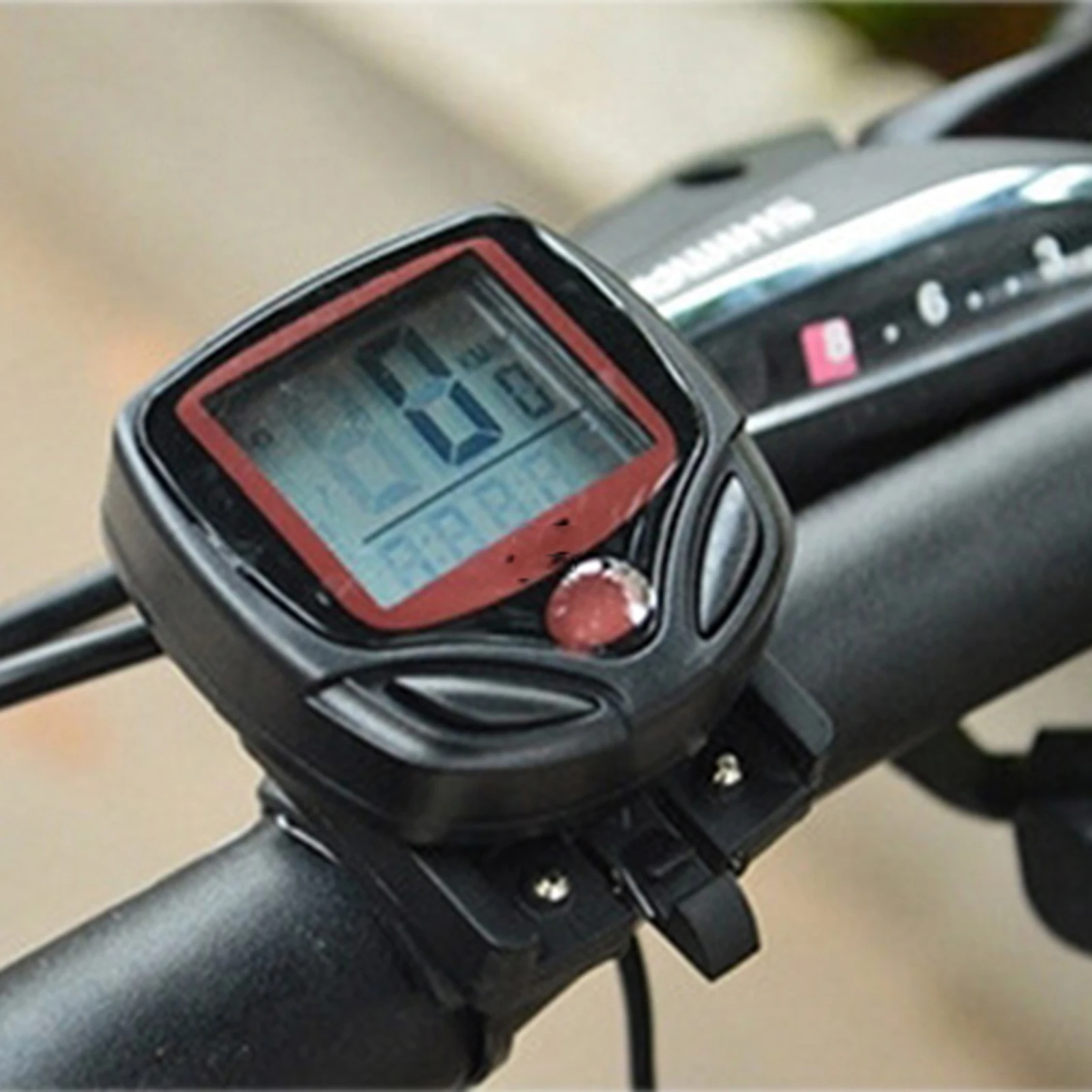 Wired Bicycle Speedometer Odometer Cycle Computer LCD Display for Bikes Pedometer