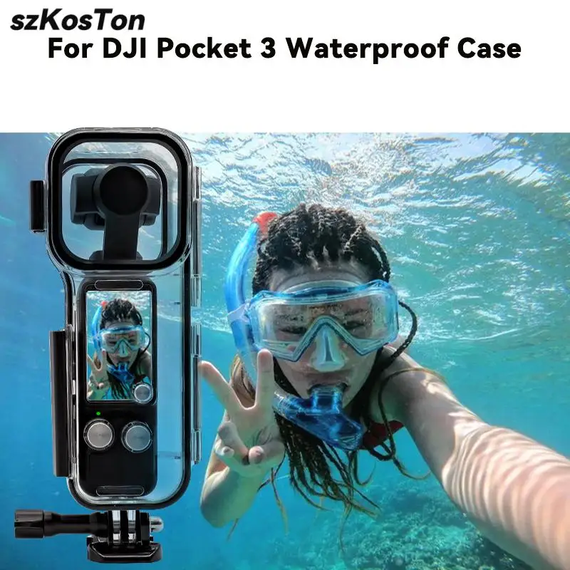 

Dive Case For DJI Osmo Pocket 3 45M Waterproof Case For Pocket 3 Underwater Protect Box Diving Shell Action Cameras Accessories