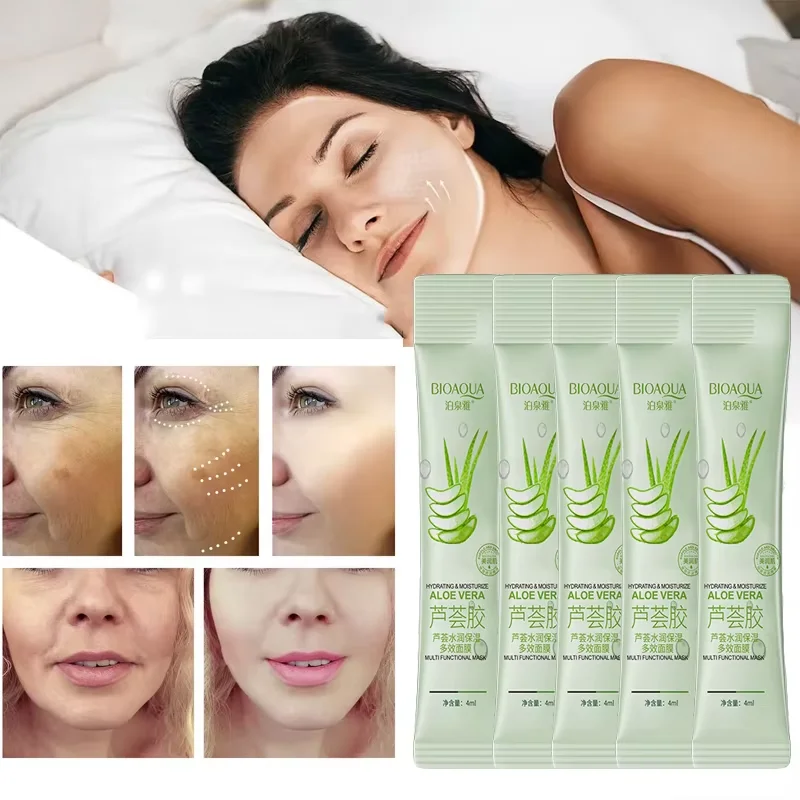 

Collagen Facial Mask Wrinkles Removal Anti-Aging Lighten Tone Aloe Vera Hyaluronic Acid Moisturizing Nourishing Beauty Skin Care