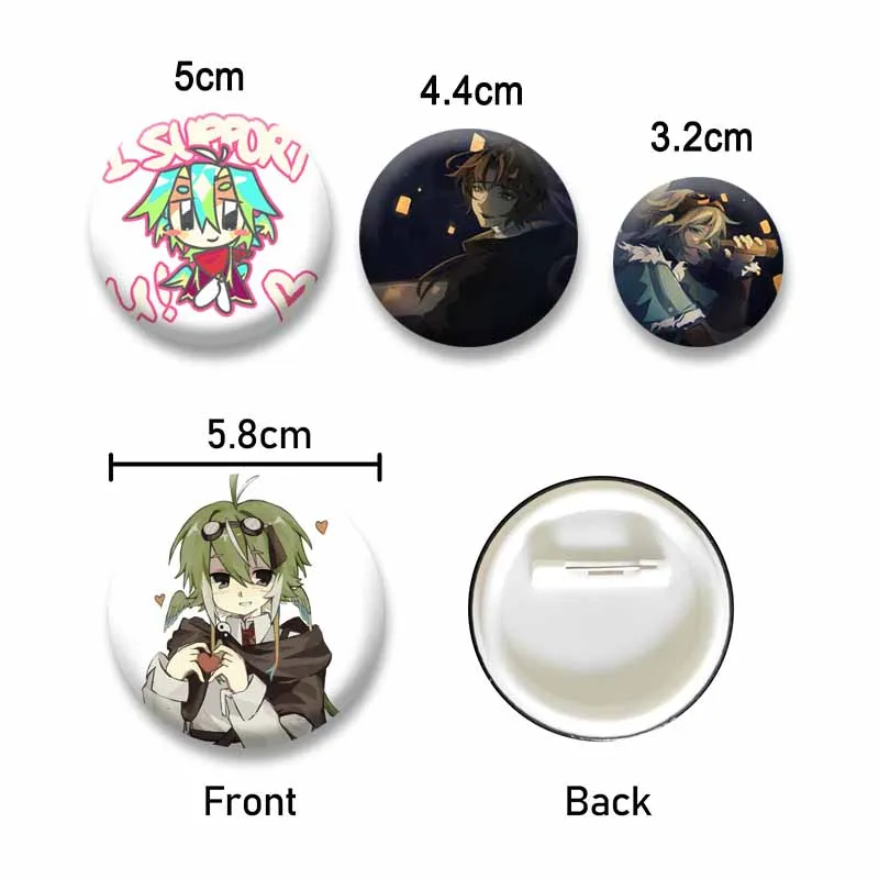 Funny Game Figure Parrotx2 Enamel Pins Tinplate Snap-in Brooch Cartoon Cosplay Nijigen Otaku Culture Badge Bag Hat Decor Jewlery