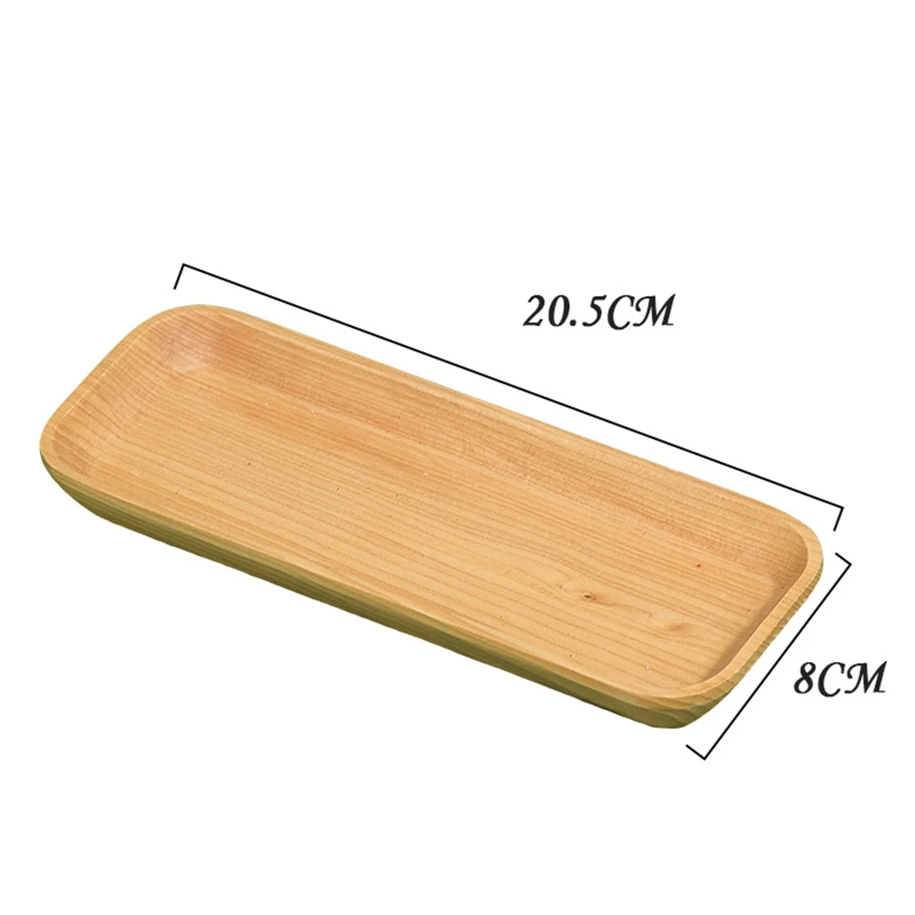 

Mini Wooden Tray Dessert Plate Snack Saucer Rectangular Sushi Tray Natural Wood Food Serving Home Storage Safe Healthy