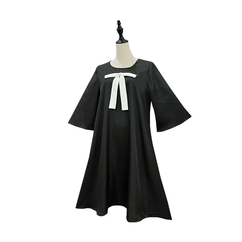 Spy x Family Anya Forger Cosplay Costume Black Dress Girls Halloween Carnival Costumes view 4