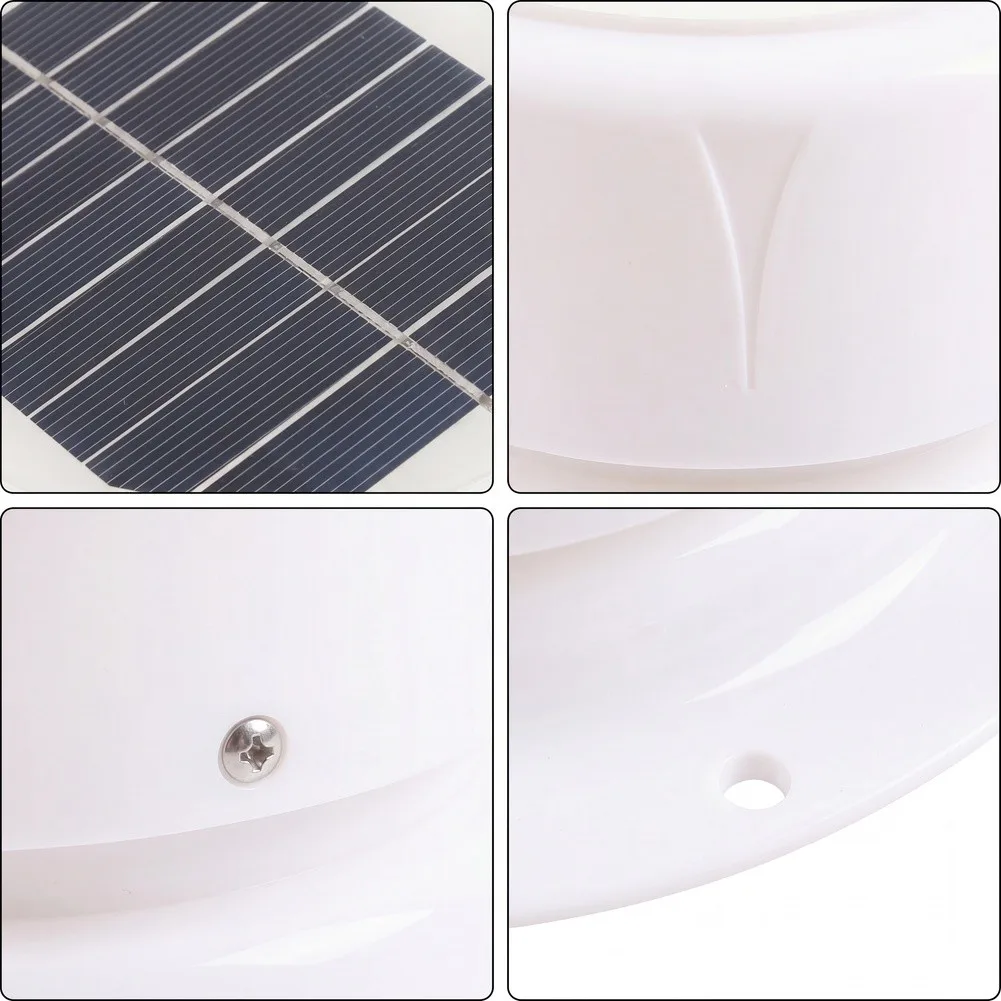 RV Roof Mounted Solar Ventilation Fan Mushroom Style for Campers For Boats Trailers and Tiny House Conversions