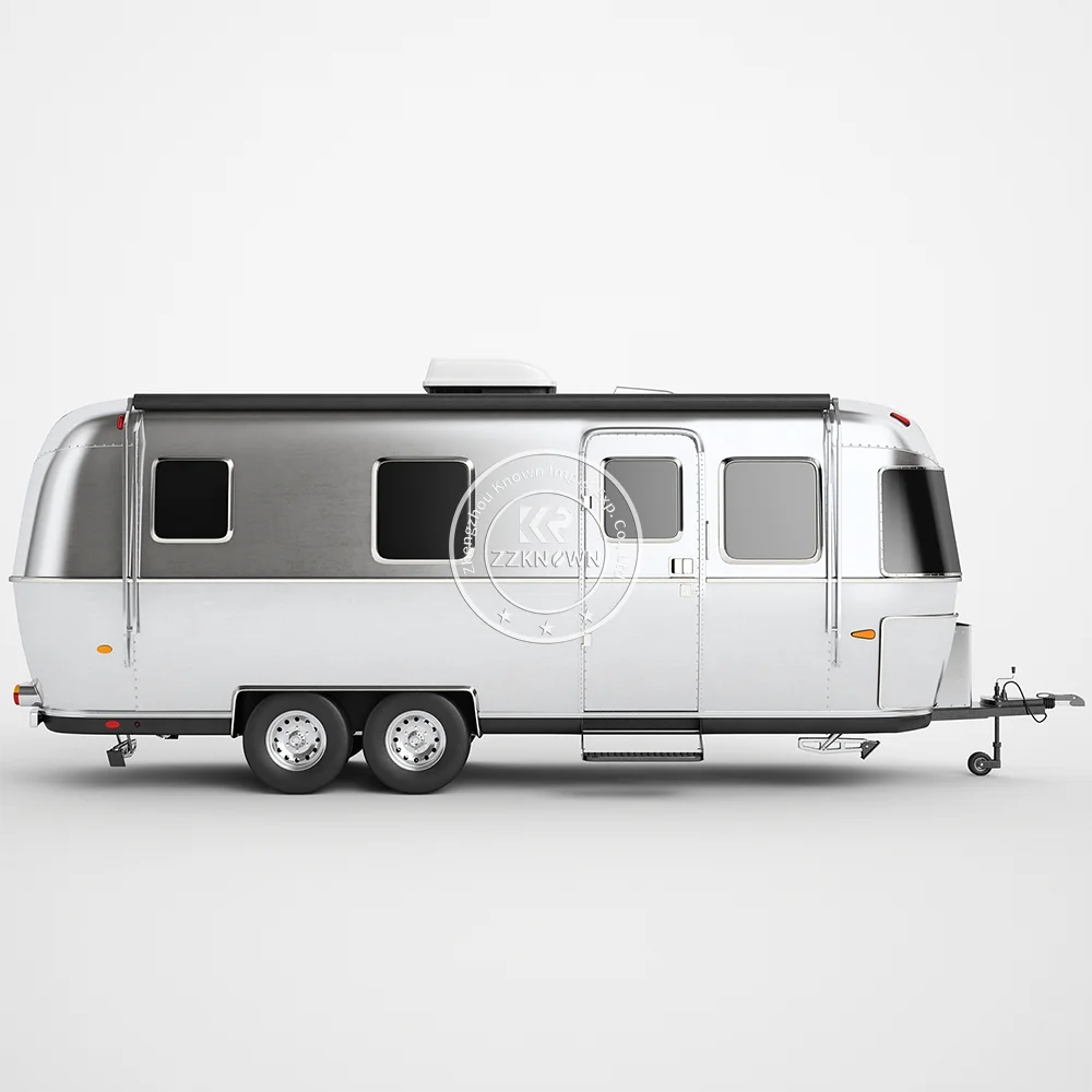 Autocaravana de acero inoxidable, autocaravana con ruedas, totalmente equipada, 2024