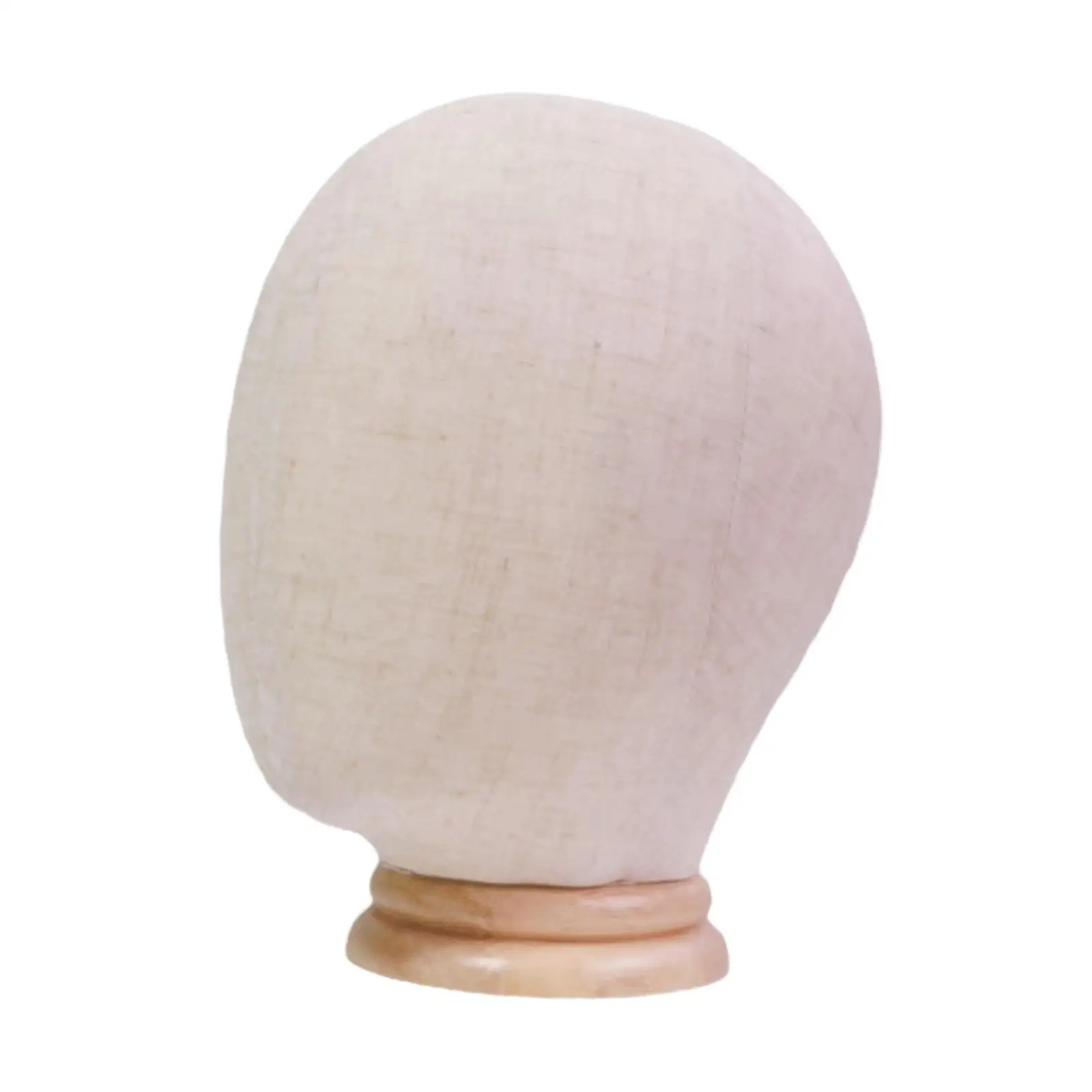 Wig Head Model Hat Display Stand Freestanding Multipurpose Linen Manikin Head Styling Display for Shop Salon Headwear Scarves