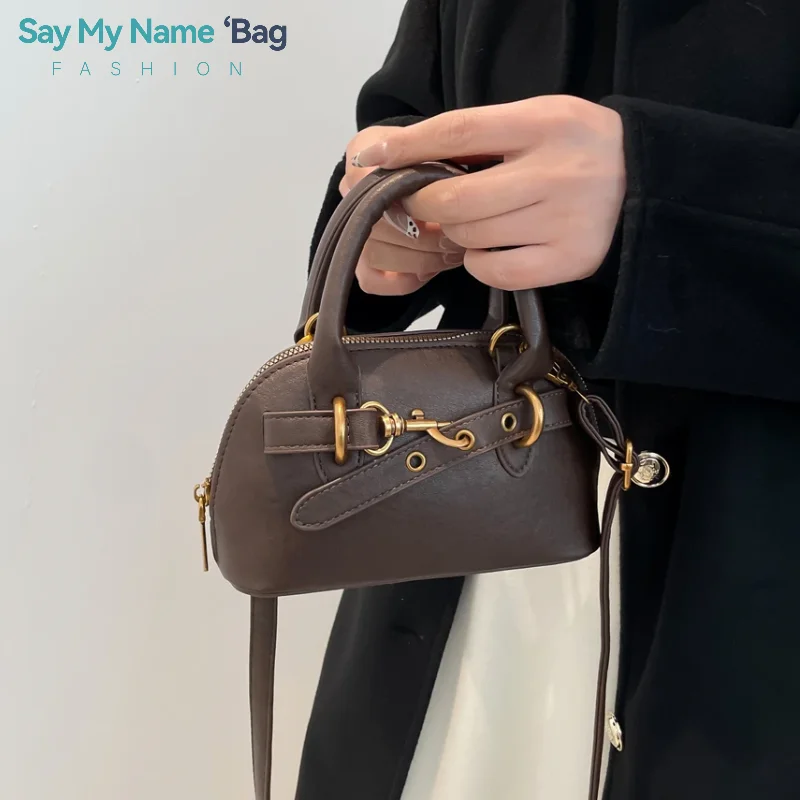 

Женские сумки небольшого размера с верхней ручкой, дизайн с пряжкой на ремне, мини-сумка через плечо, роскошные дизайнерские кошельки и сумки