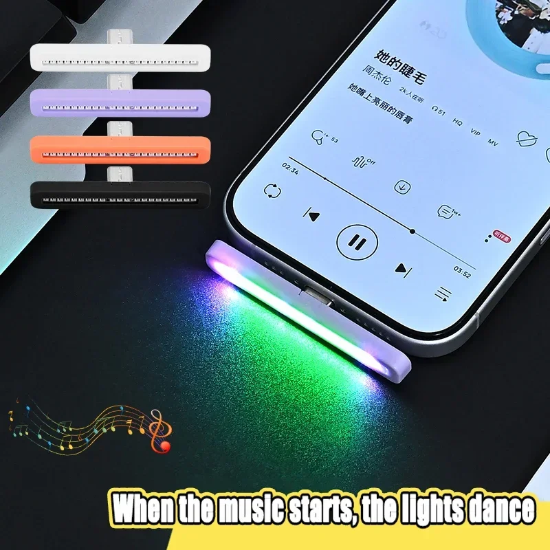 Music Sync Color Changing Car Ambient LED Lights Type C Plug Play Voice Control Breathing Atmosphere Lamps for Auto Interior