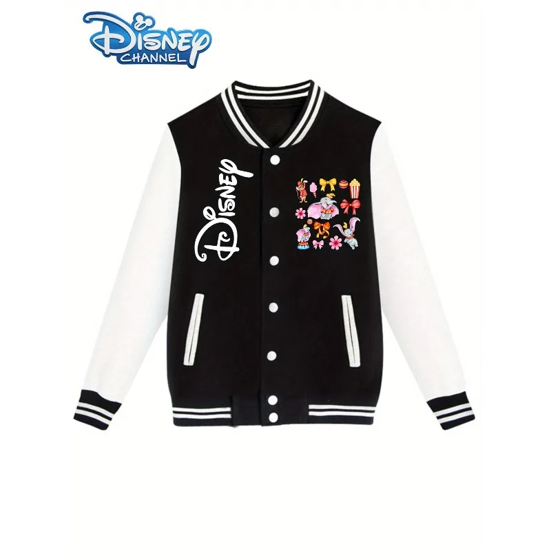 

Женская куртка Disney с милым маленьким летающим слоном и Минни Маус, осенне-зимняя популярная повседневная уличная одежда унисекс