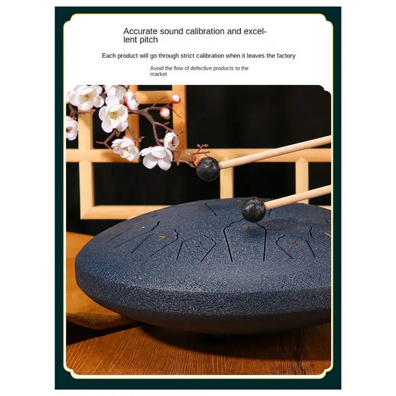 B48B-6-Inch 8-Tone Sound Rain Drum Outdoor Rain Drum Percussion Instrument Yoga Meditation Exclusive